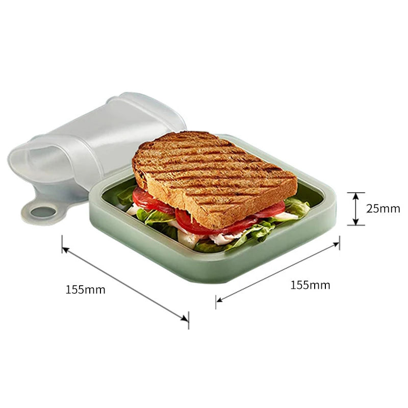 Sandwich Bento Box — Portable Silicone Lunch & Snack Container