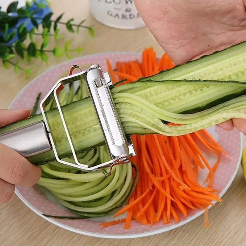 Julienne Peeler — Stainless Steel Veggie Slicer & Grater