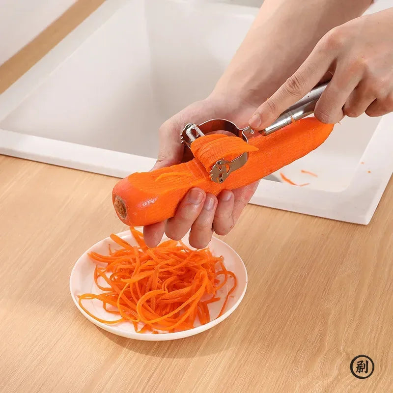 Julienne Peeler — Stainless Steel Veggie Slicer & Grater