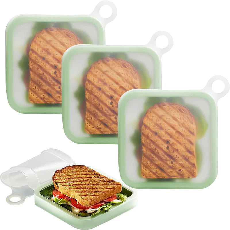 Sandwich Bento Box — Portable Silicone Lunch & Snack Container